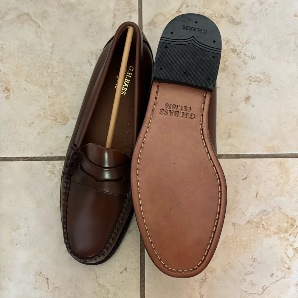 G.H. Bass & Co. Tan Leather Slip-Ons - Picture 3 of 5